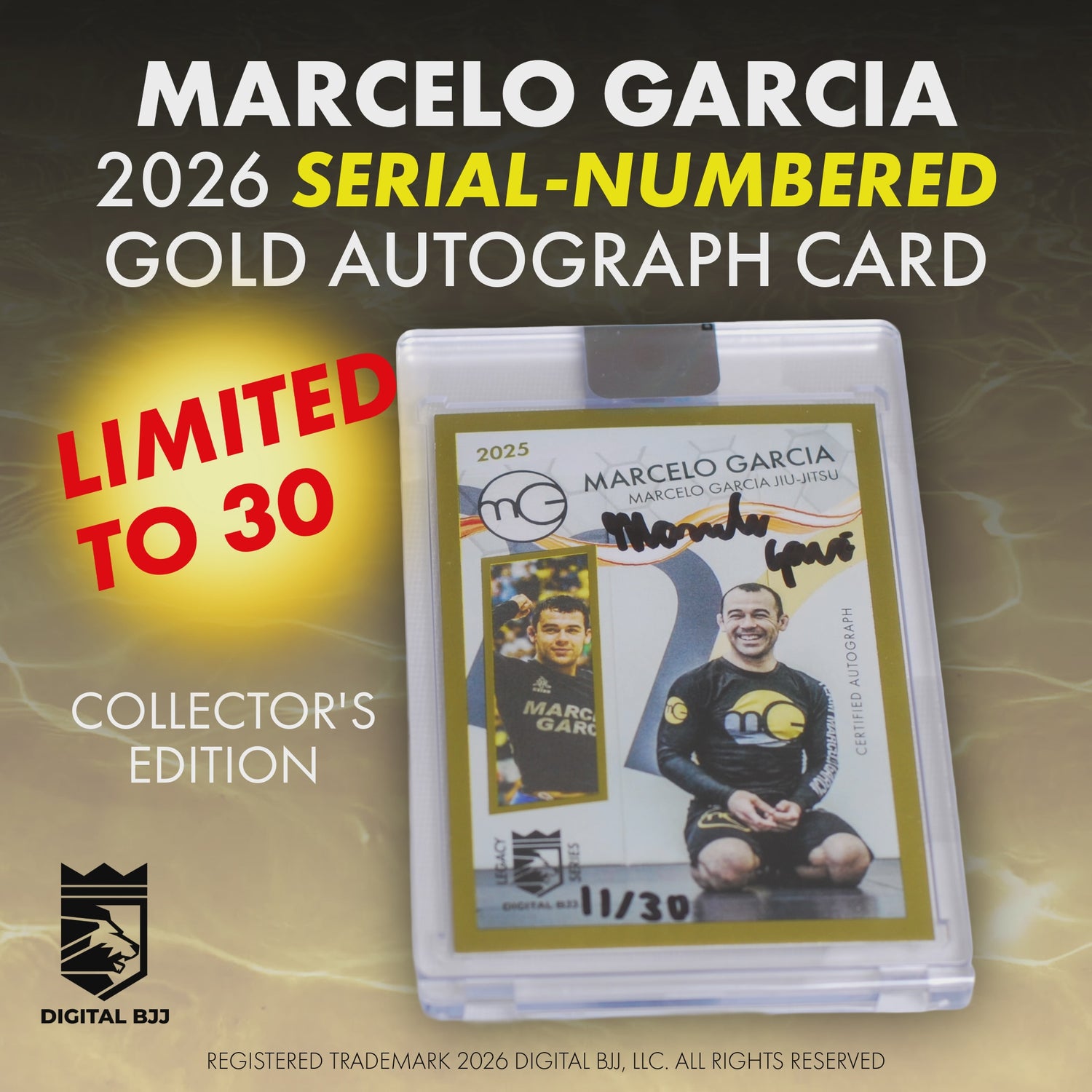 MARCELO GARCIA 2026 SERIAL-NUMBERED GOLD AUTOGRAPH CARD